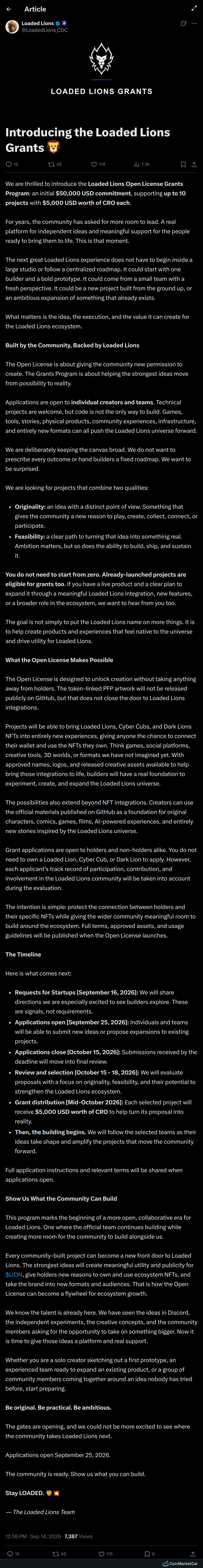 Article Loaded Lions complet